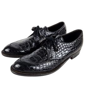 Edwin Clapp Vintage 40's Genuine Alligator Split Toe Bluchers Mens Size 10 AAA
